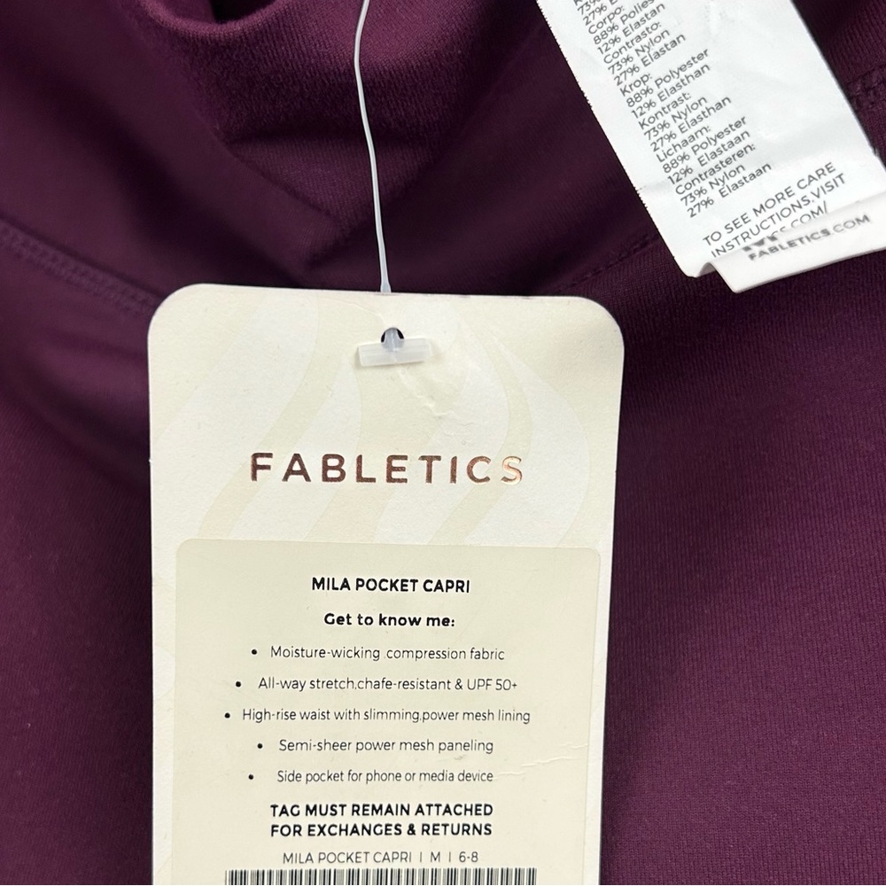 NWT Fabletics Mila Pocket Capri High Waist Powerhold Size Medium - Picture 8 of 13
